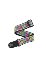 D'Addario D'Addario Pad Lock Woven Guitar Strap, Parallel Flowers