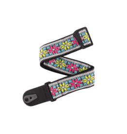 D'Addario D'Addario Pad Lock Woven Guitar Strap, Parallel Flowers