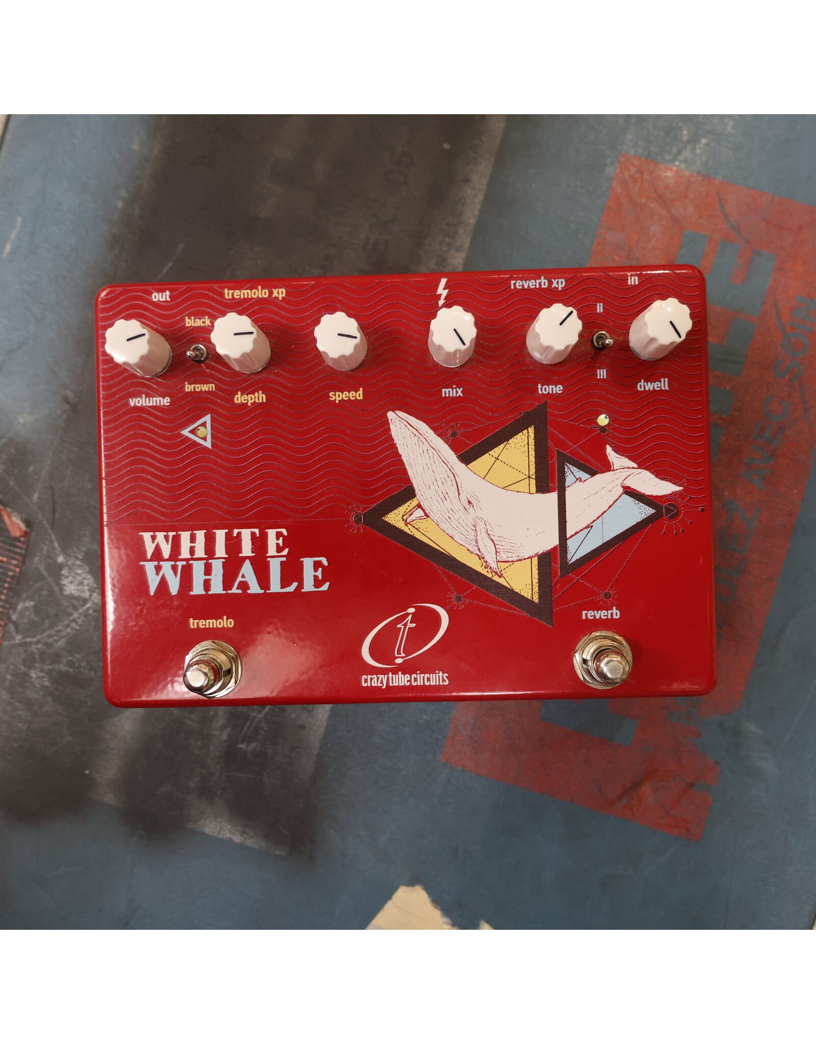 Crazy Tube Circuits White Whale Reverb and Tremolo w/ Box, Used