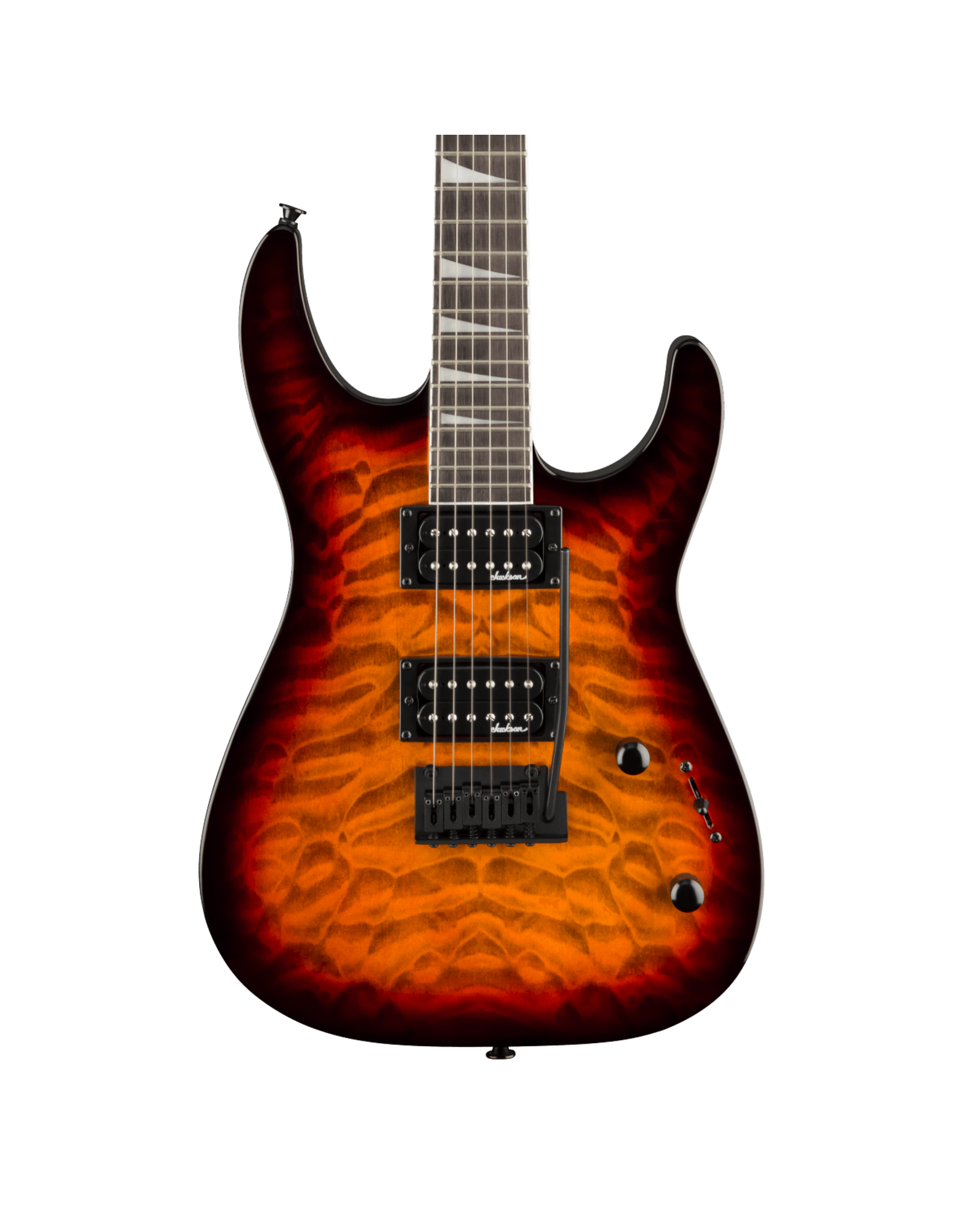 Jackson Jackson JS Series Dinky JS20 DKQ 2PT, Amaranth Fingerboard, Transparent Tobacco Burst