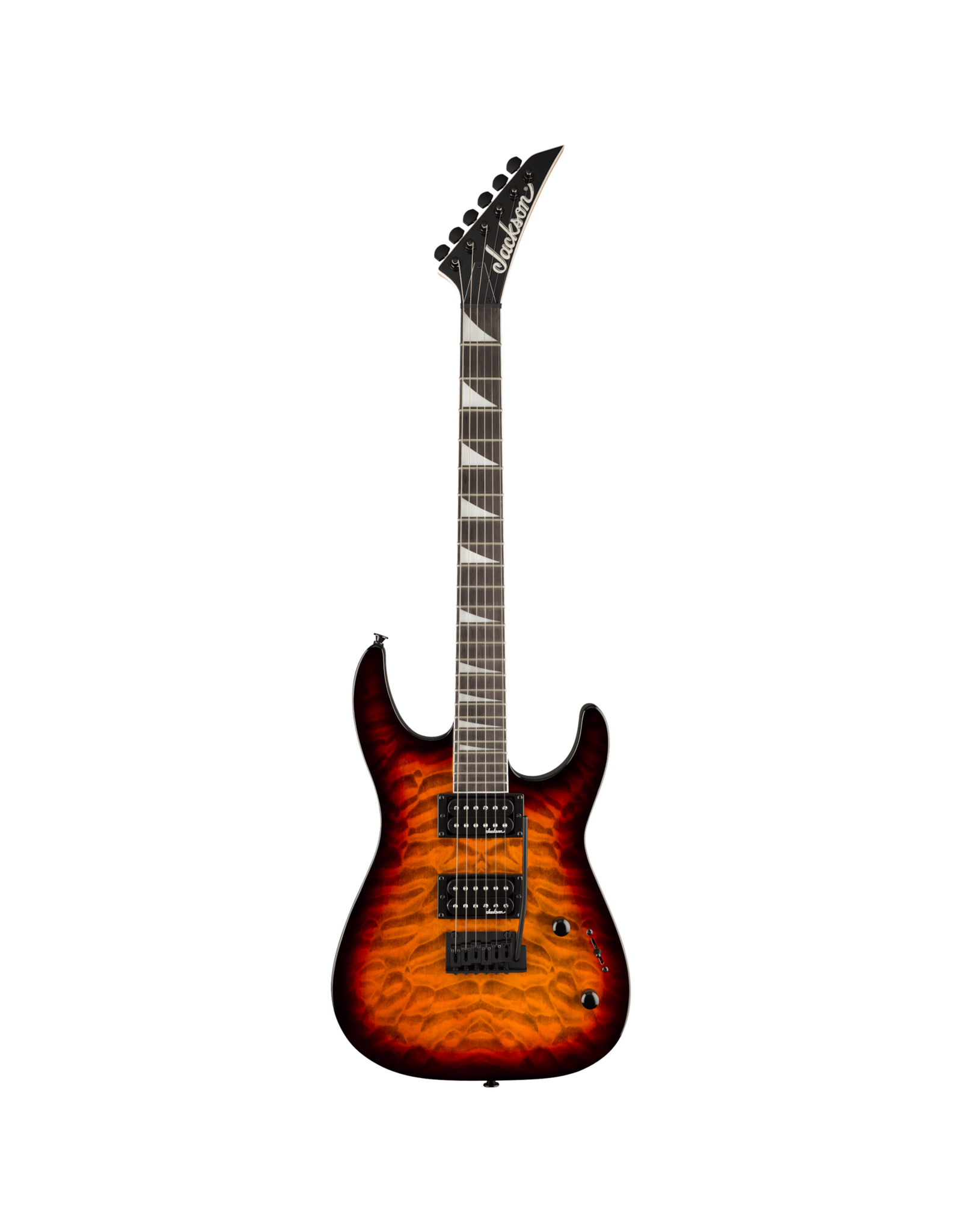 Jackson Jackson JS Series Dinky JS20 DKQ 2PT, Amaranth Fingerboard, Transparent Tobacco Burst