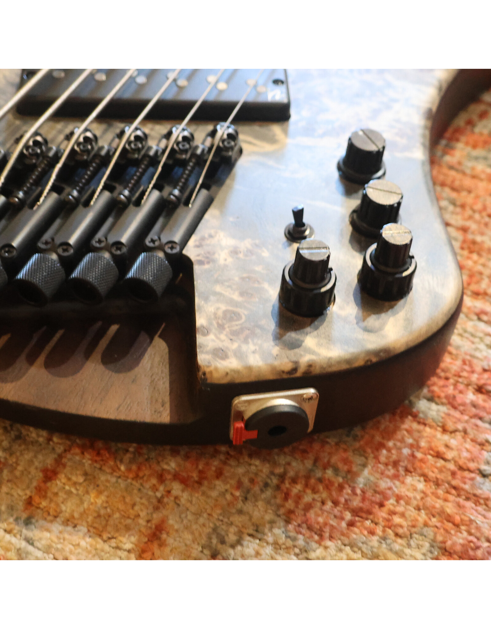 Ibanez Bass Workshop EHB1506MS Six-String Bass Guitar, Black Ice Flat w/ Gig Bag, Used