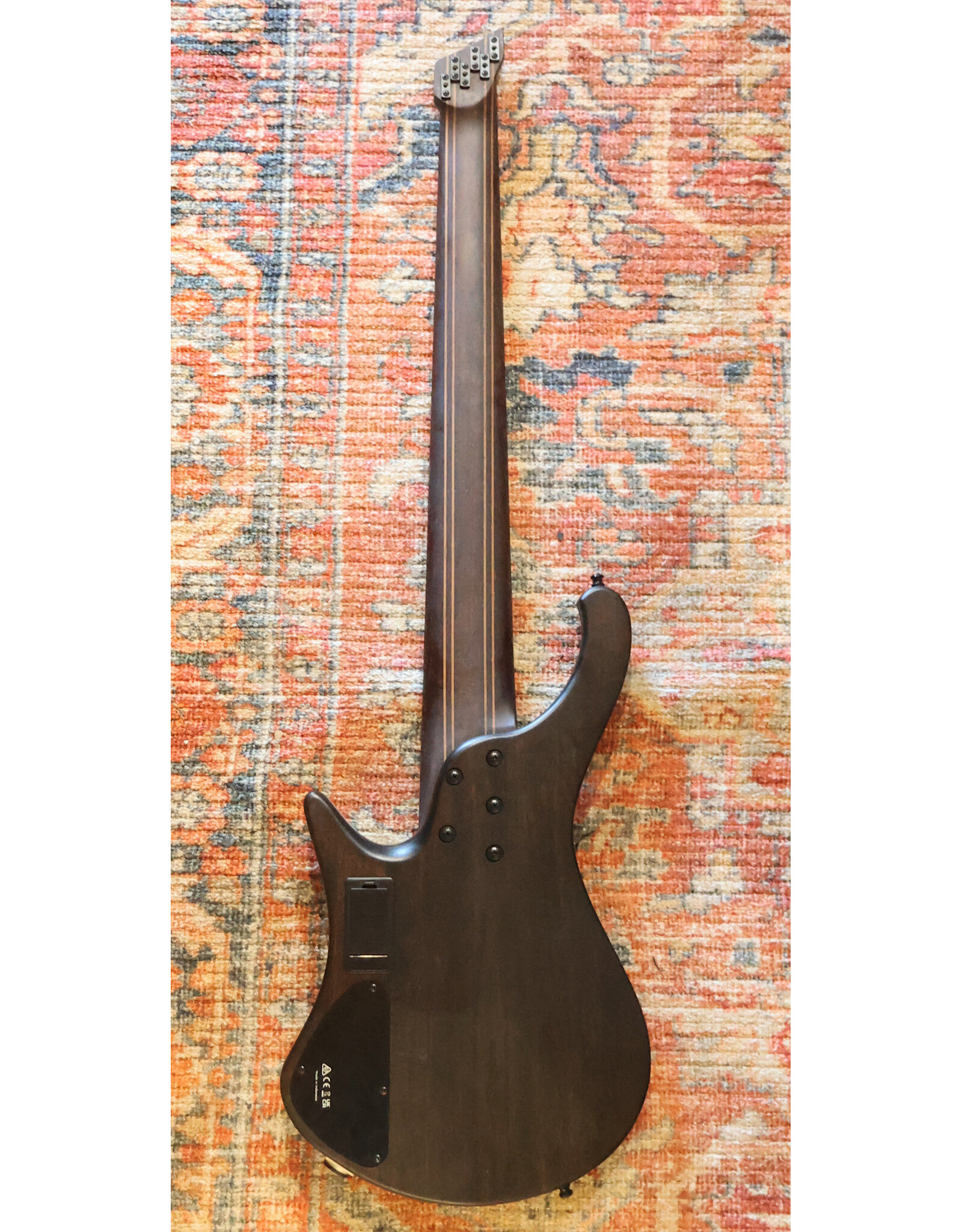 Ibanez Bass Workshop EHB1506MS Six-String Bass Guitar, Black Ice Flat w/ Gig Bag, Used