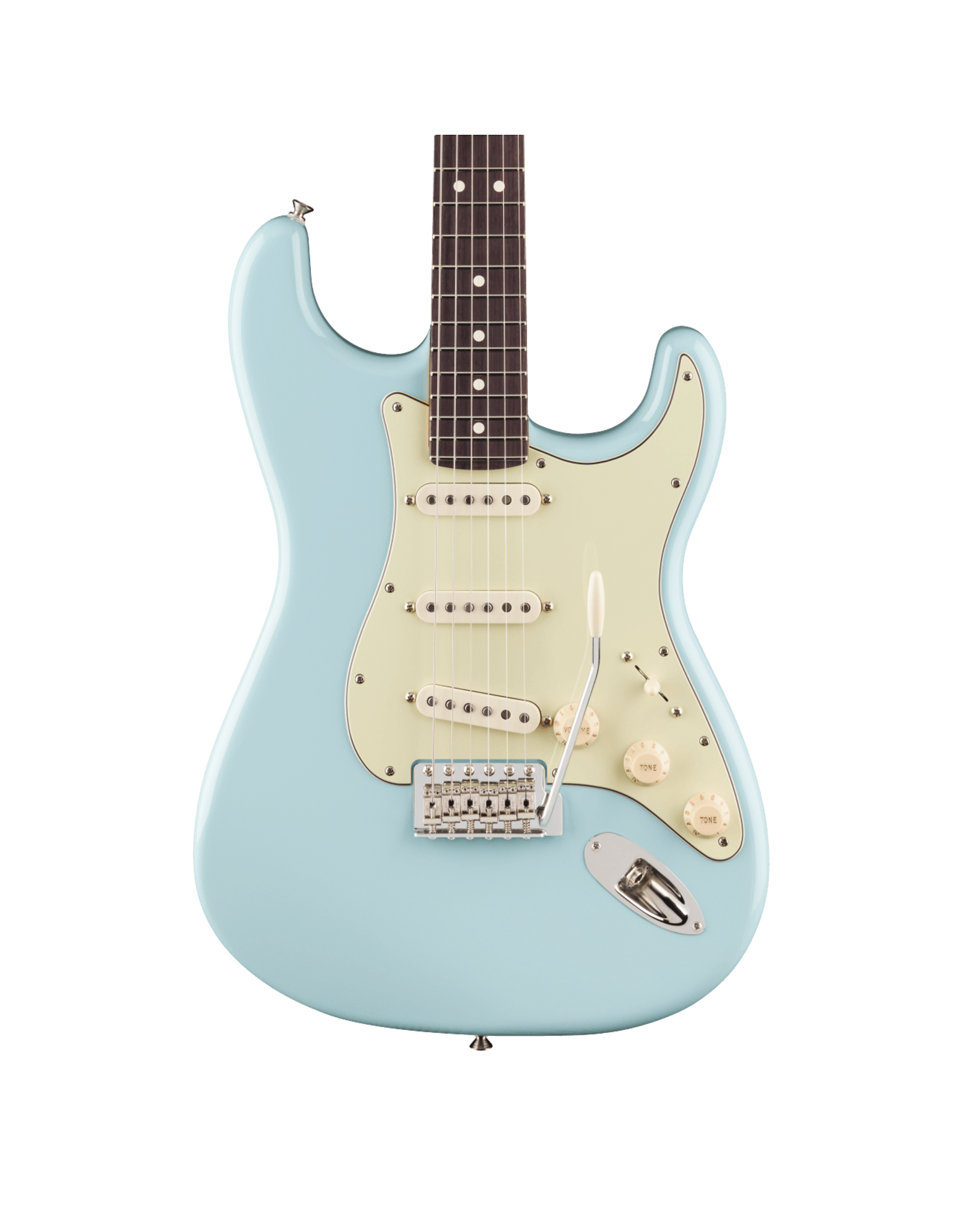 Fender Fender American Professional Classic Stratocaster with Fender Silent System, Daphne Blue w/ Deluxe Gig Bag