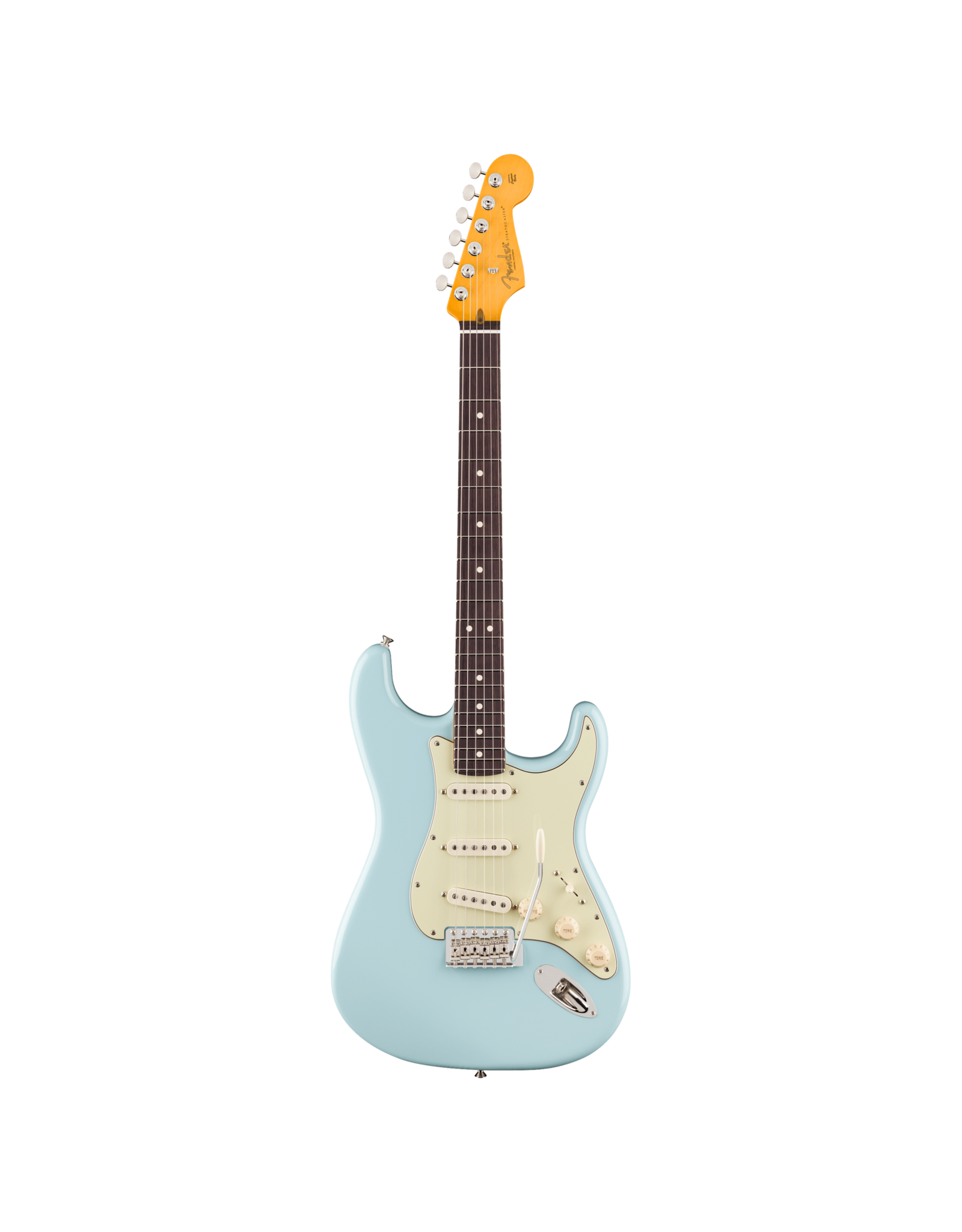Fender Fender American Professional Classic Stratocaster with Fender Silent System, Daphne Blue w/ Deluxe Gig Bag