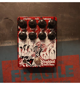 Does it Doom Does It Doom Baghdad High Gain Overdrive and Preamp Pedal, Black Splatter on Red, Used