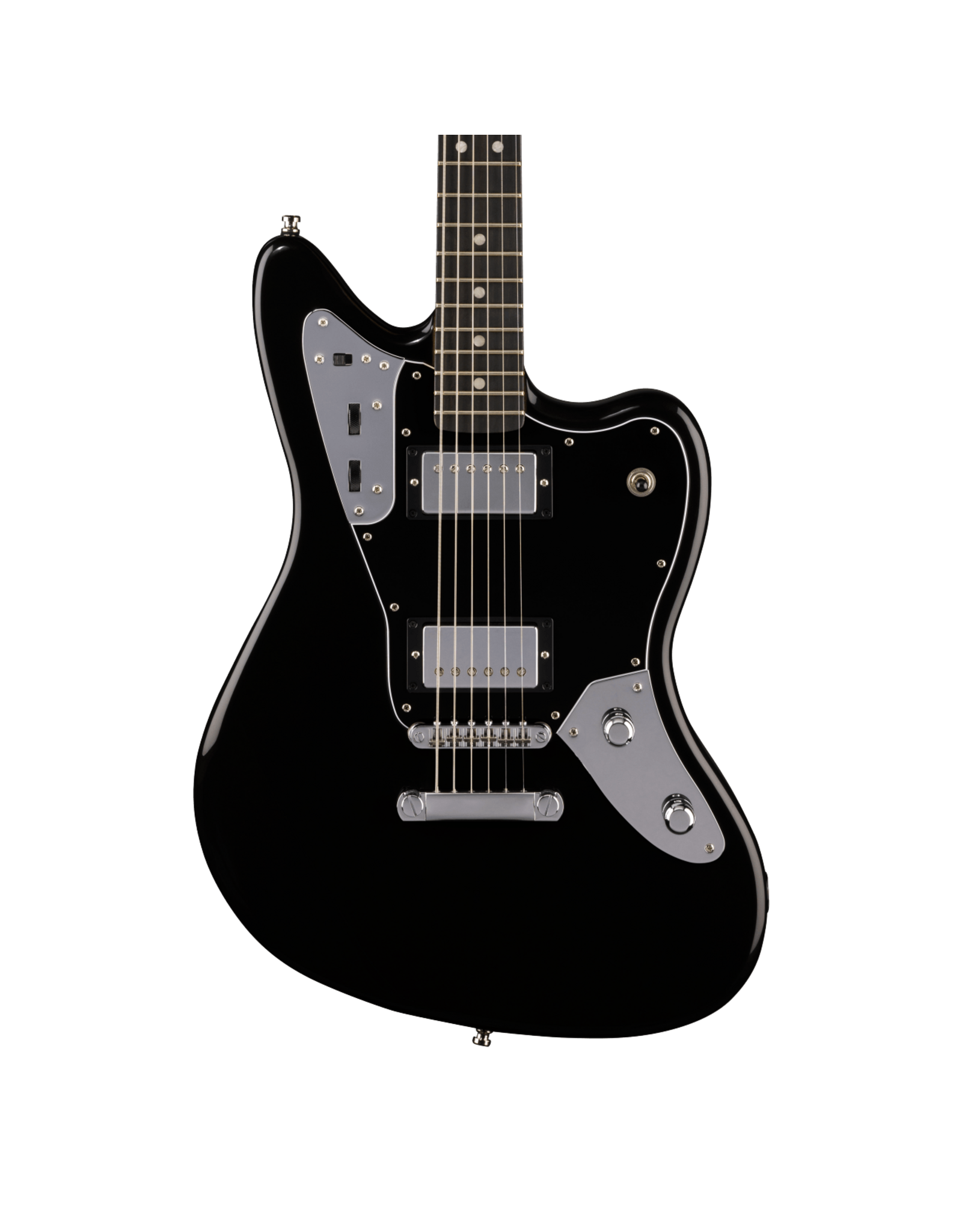 Fender Fender Limited Edition Player Fusion Jaguar Baritone, Ebony Fingerboard, Black w/ Deluxe Gig Bag