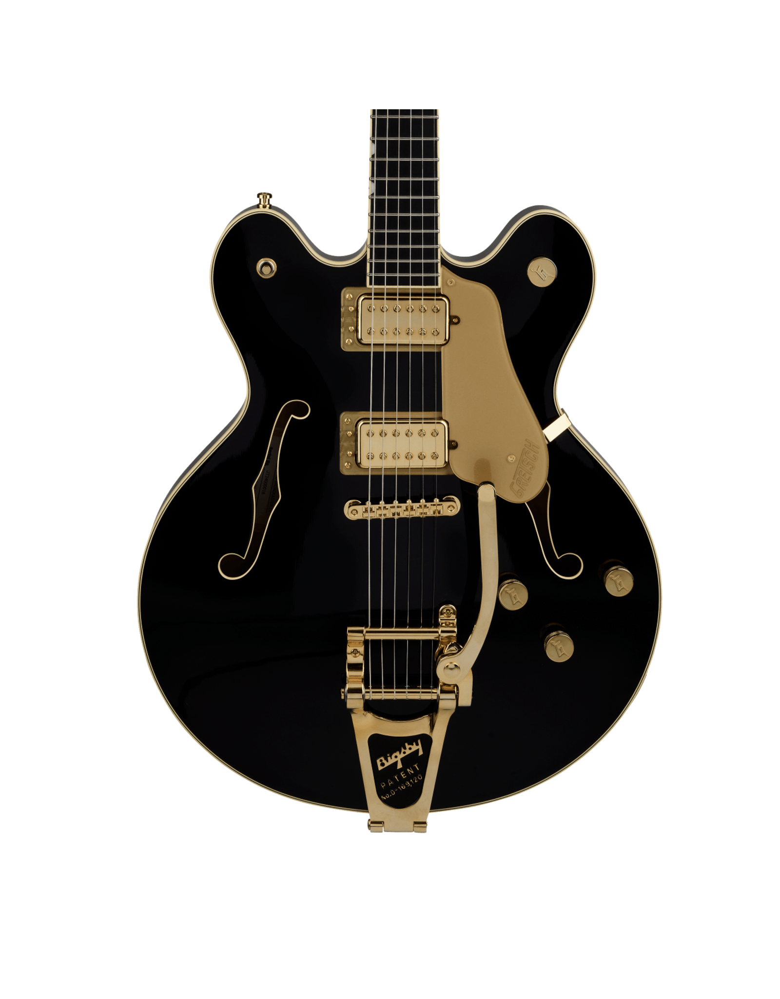 Gretsch Gretsch Broadkaster LX Center Block w/ String-Thru Bigsby and Gold Hardware, Black w/ HSC