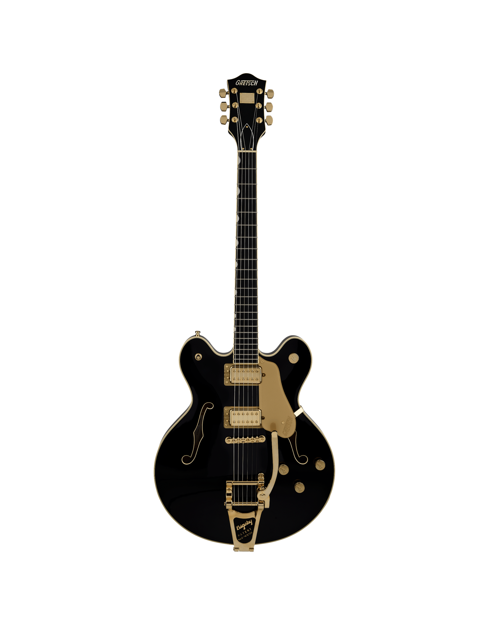 Gretsch Gretsch Broadkaster LX Center Block w/ String-Thru Bigsby and Gold Hardware, Black w/ HSC