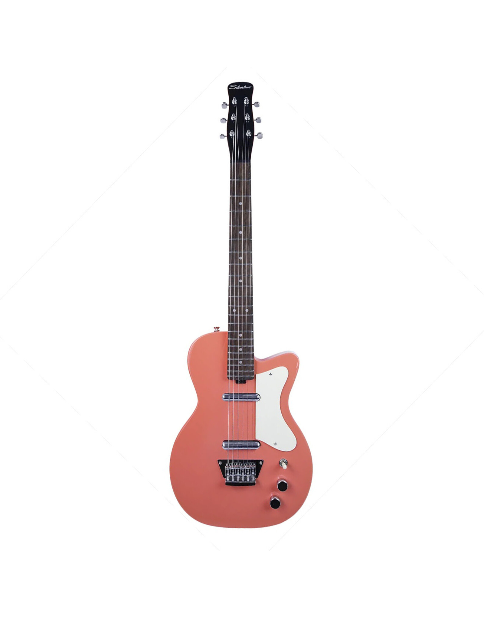 Silvertone 1303 Single Cut Electric Guitar with Lipstick Pickups, Coral