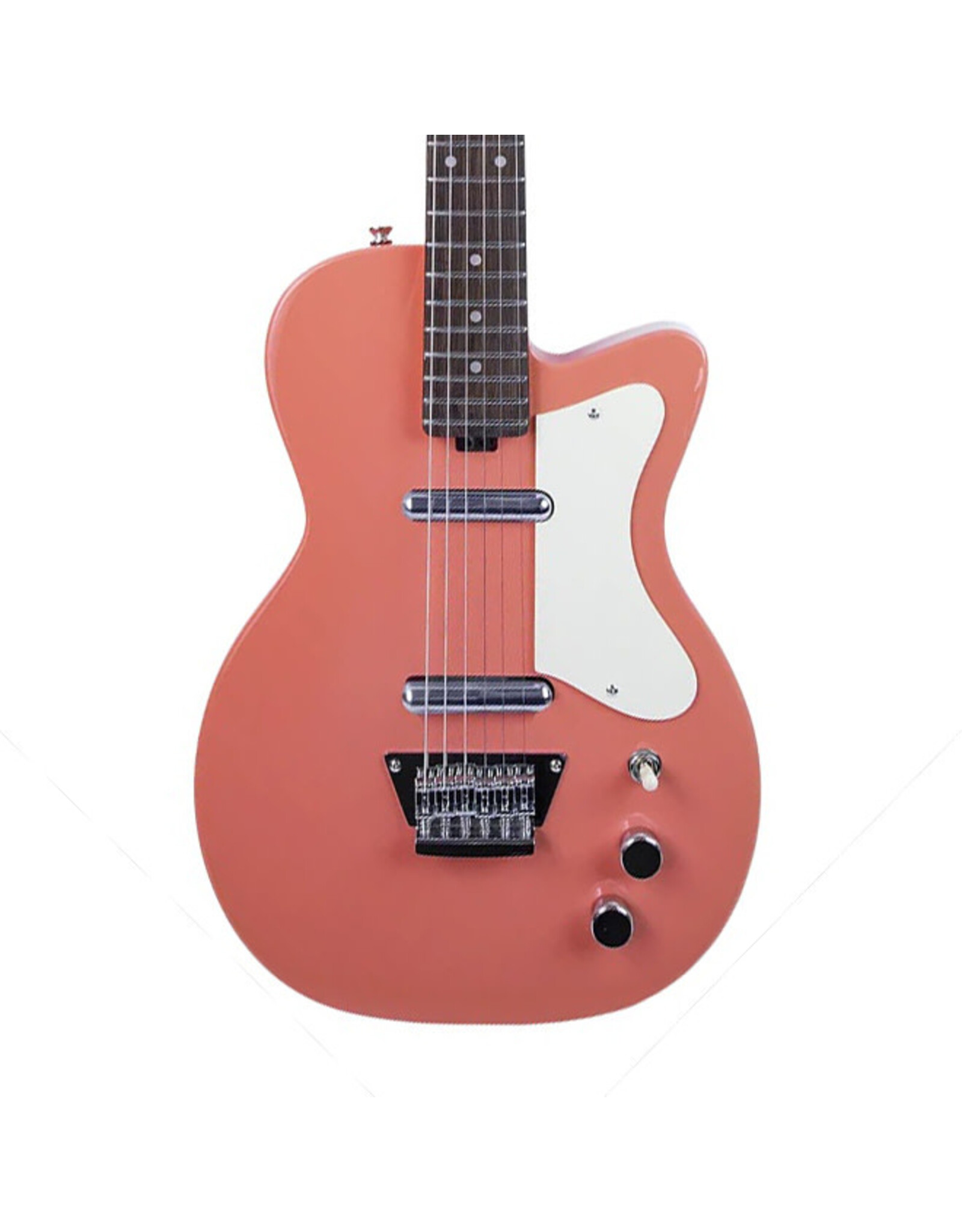 Silvertone 1303 Single Cut Electric Guitar with Lipstick Pickups, Coral