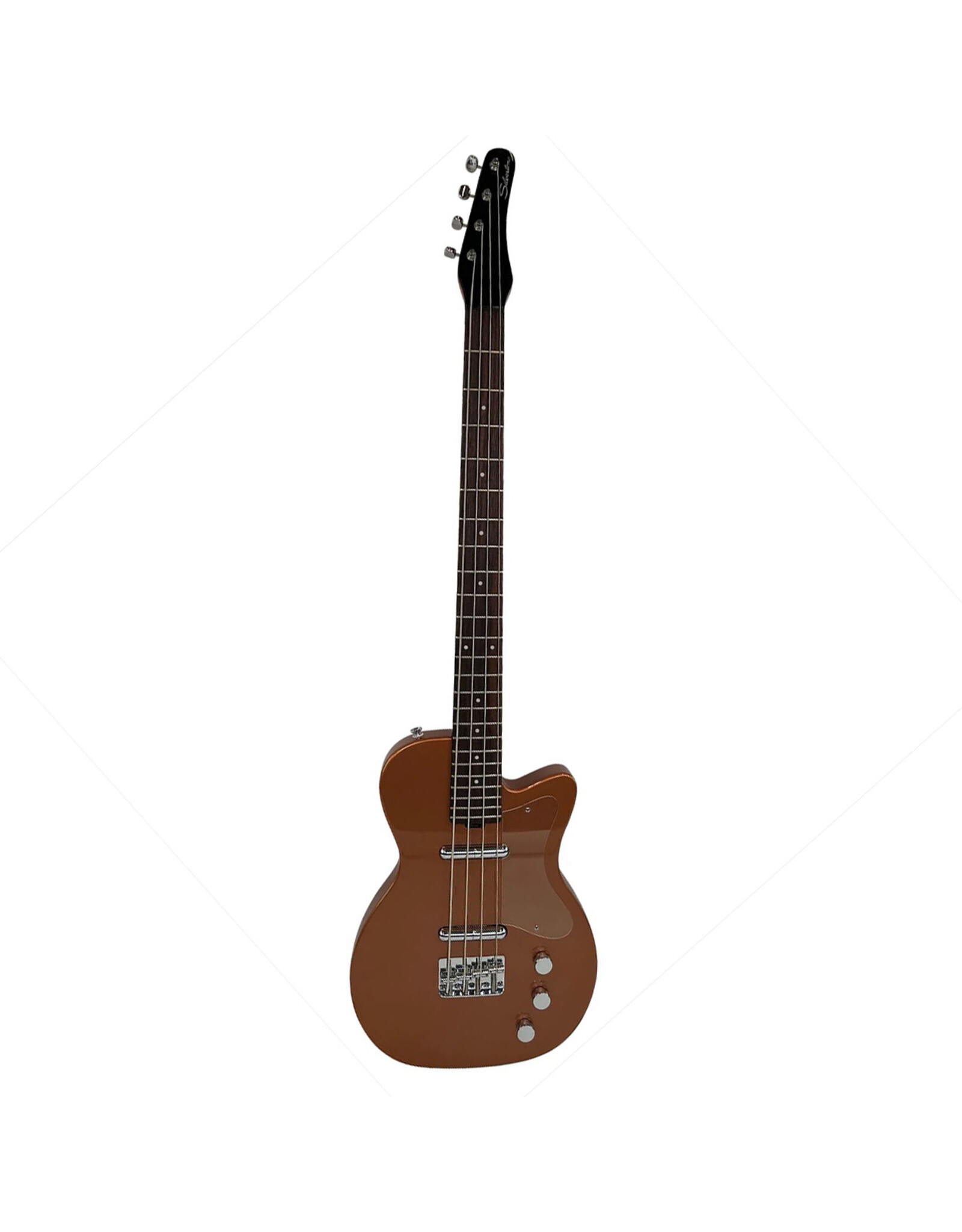 Silvertone 1444 Short Scale Bass with Lipstick Pickups, Copper Metallic