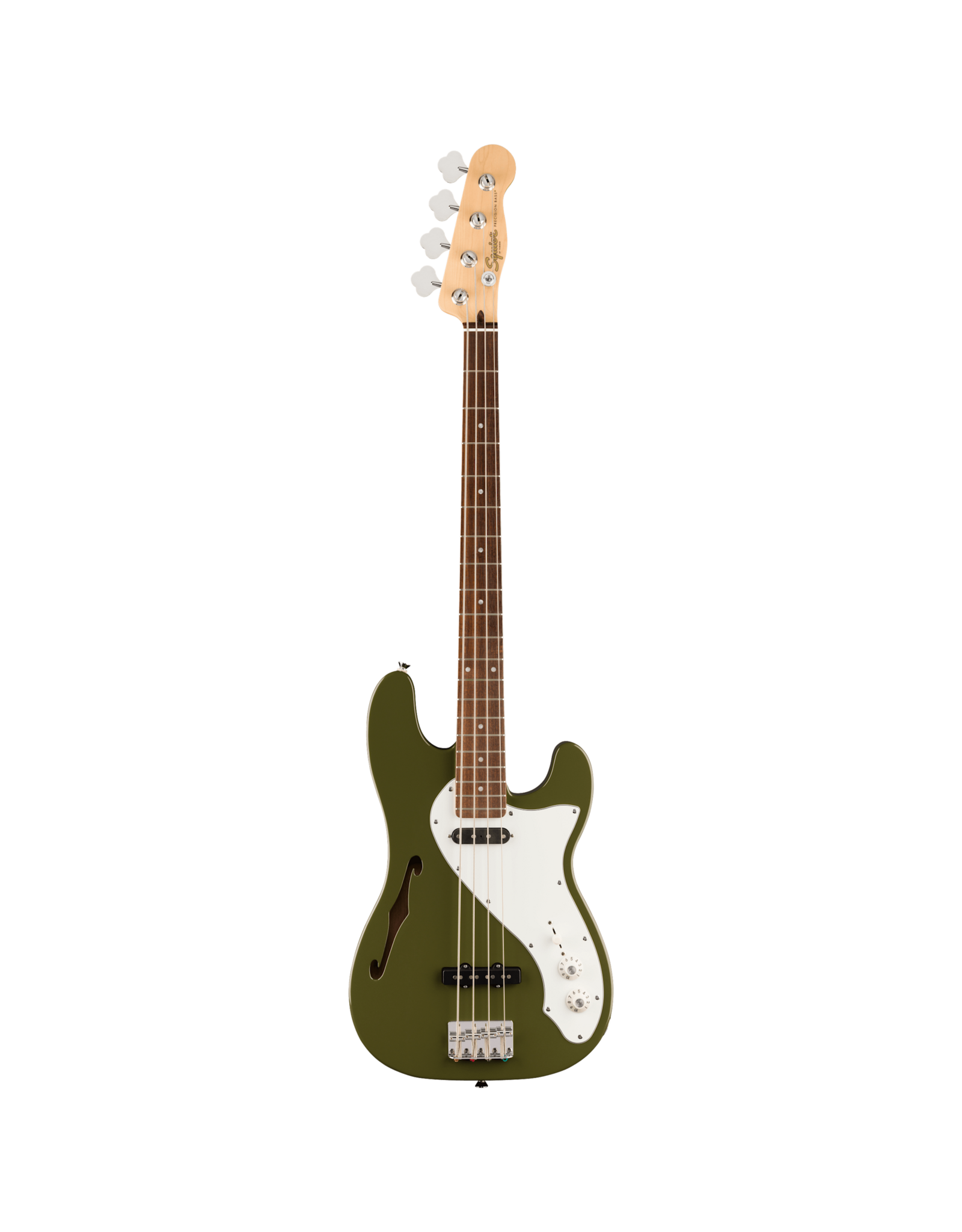 Squier Squier Paranormal Precision Bass Thinline SJ, Parchment Pickguard, Olive