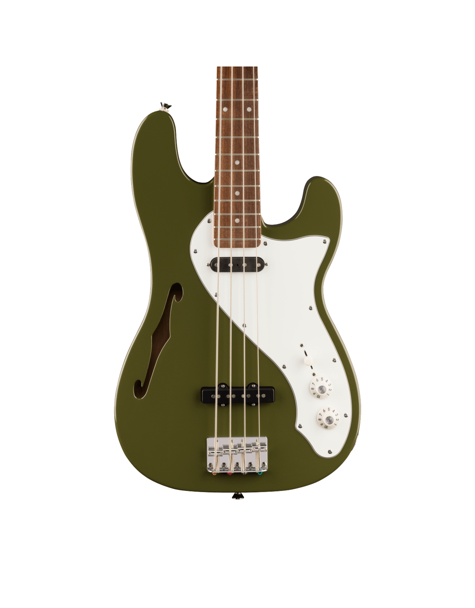 Squier Squier Paranormal Precision Bass Thinline SJ, Parchment Pickguard, Olive