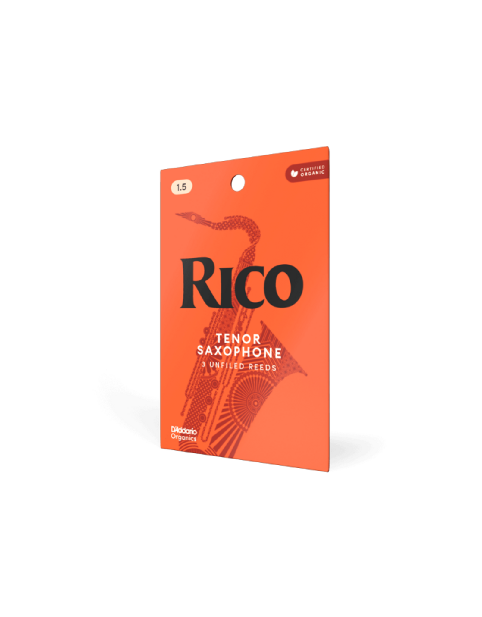 Rico Rico Organic Tenor Saxophone Reeds, Strength 2.0, Pack of 3