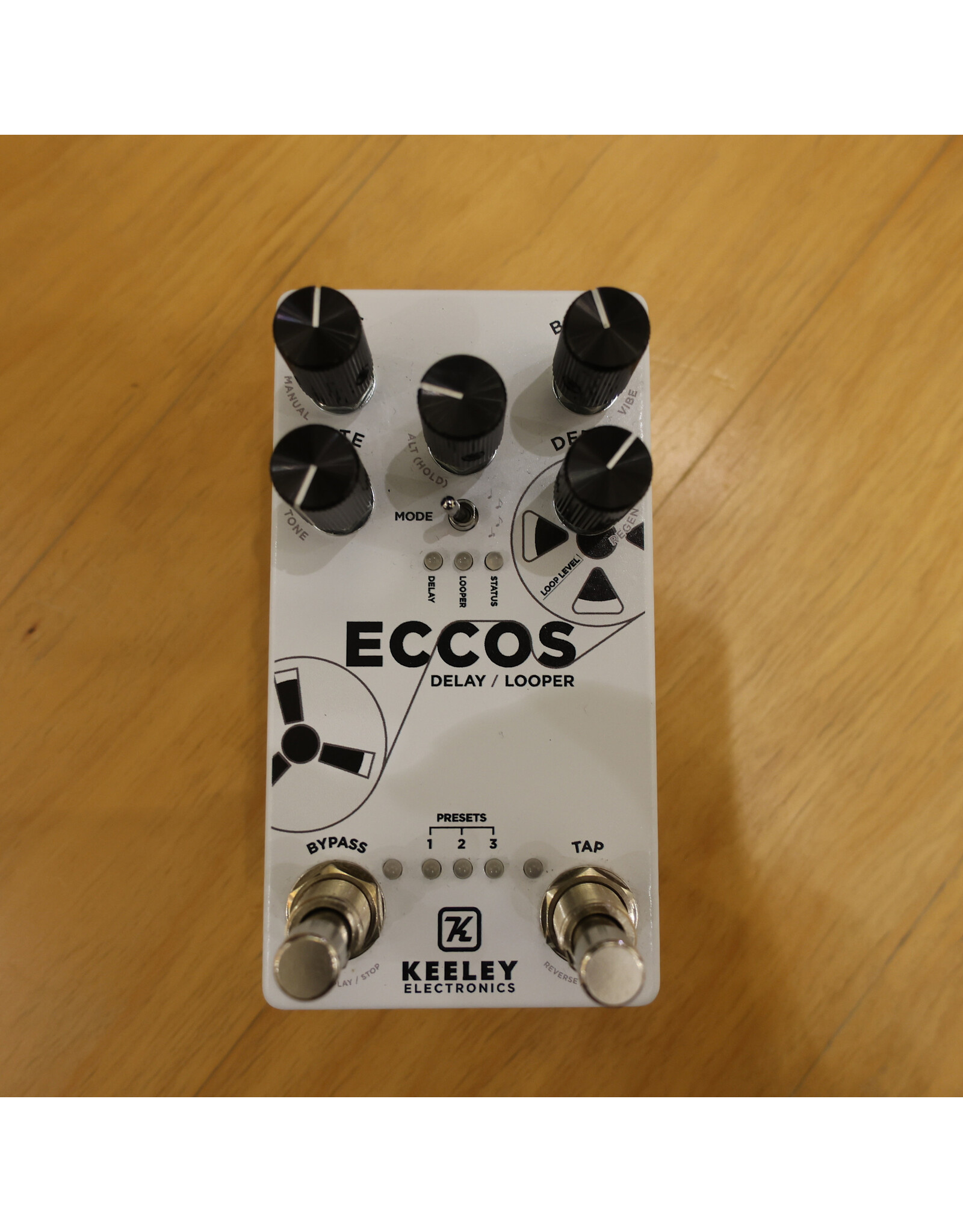 Keeley Eccos Delay and Looper, White w/ Box, Used