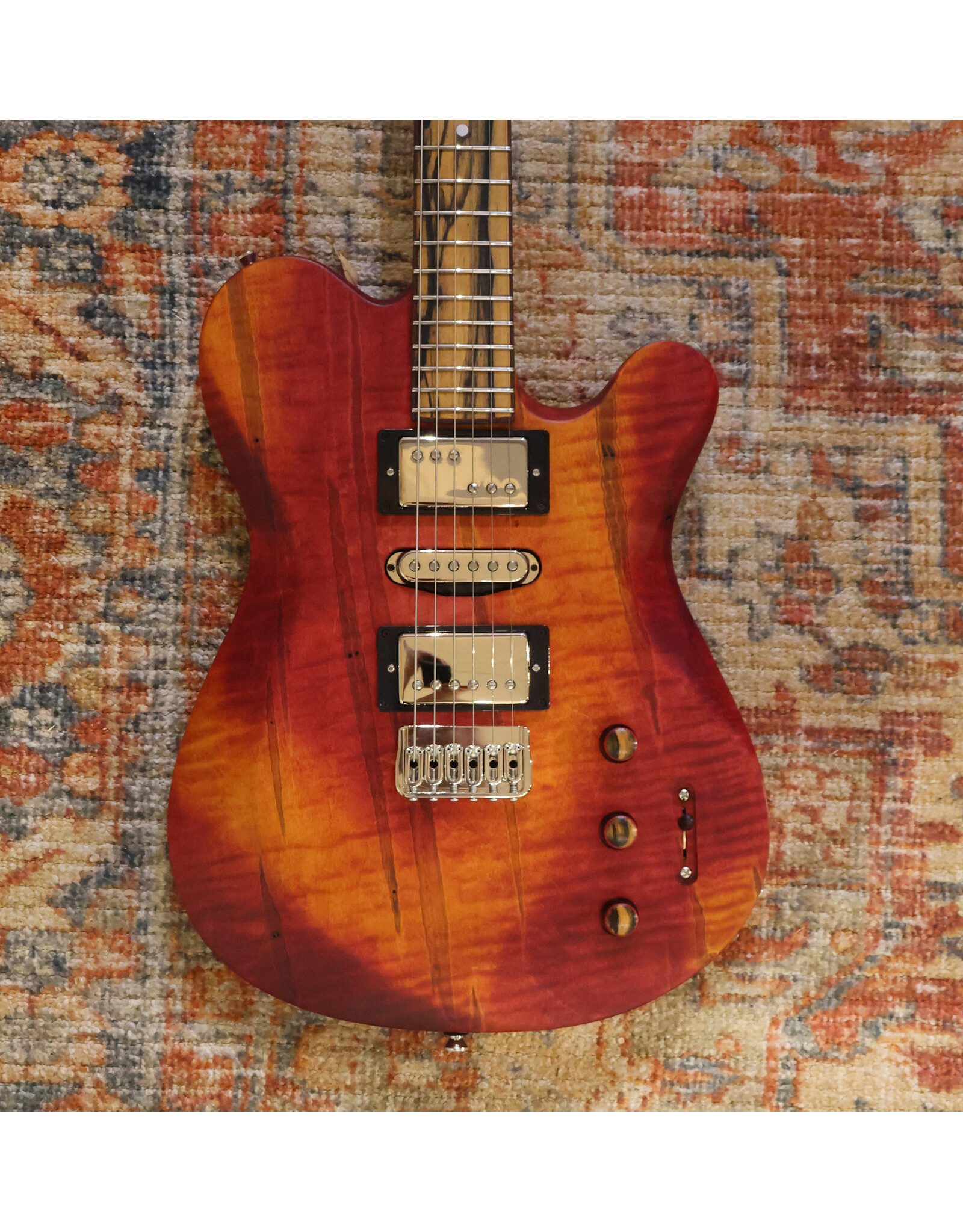 Daniel Fields Guitar Daniel Fields Guitar Dogwood Electric Guitar, Red Veneer/Rosewood w/ Case