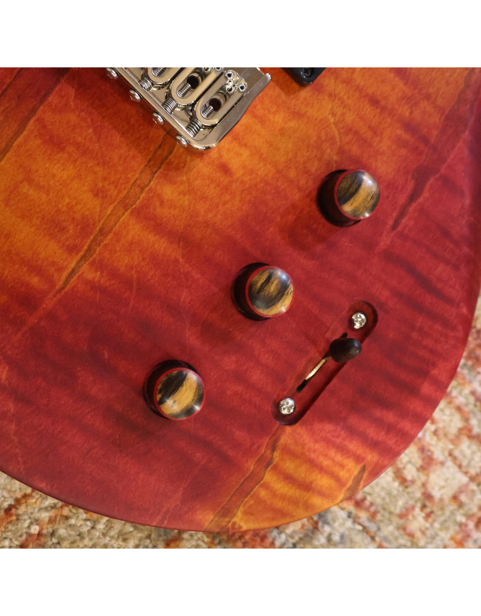 Daniel Fields Guitar Daniel Fields Guitar Dogwood Electric Guitar, Red Veneer/Rosewood w/ Case