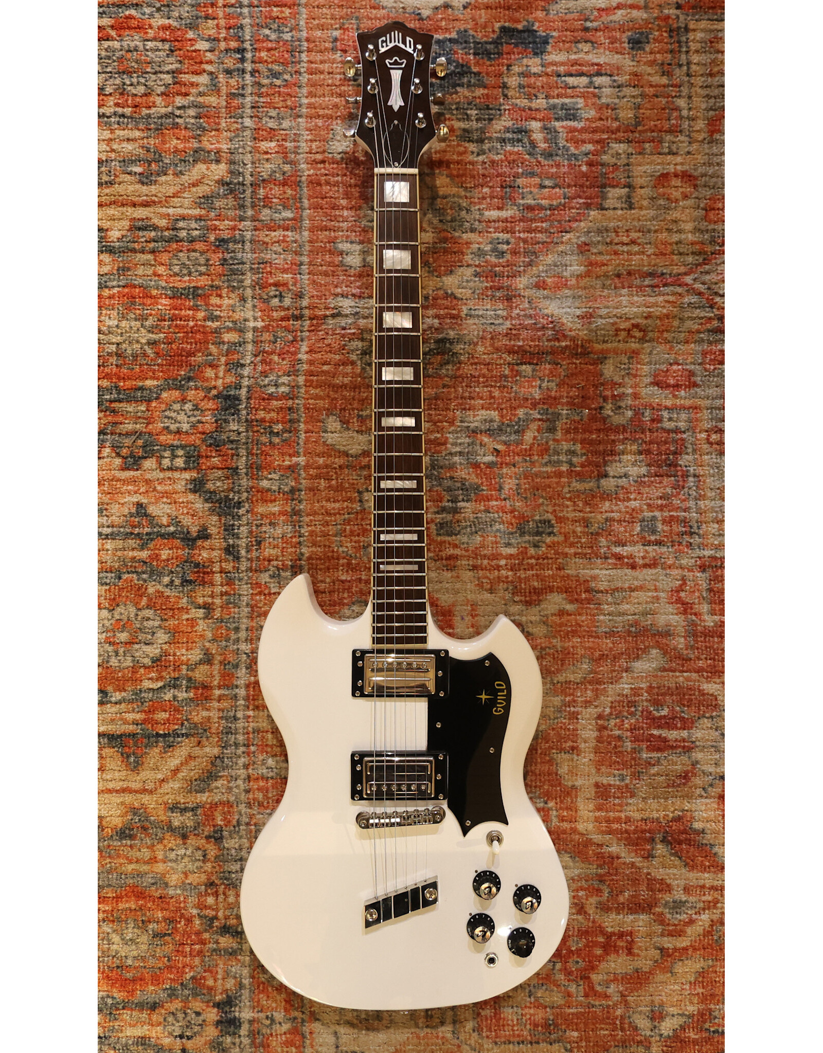 Guild S-100 Polara Electric Guitar, White, Used