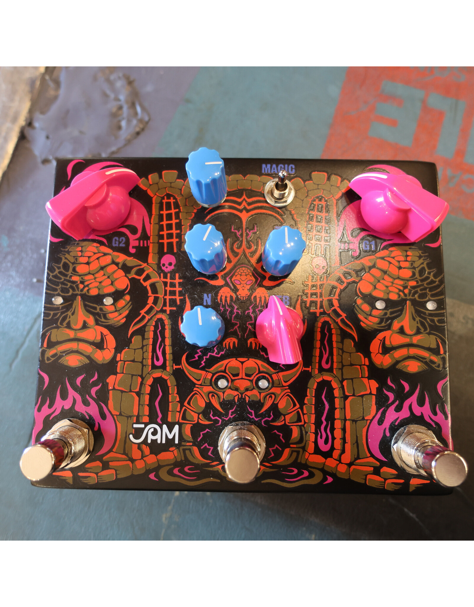 JAM Pedals Jam Pedals Tiny Amp Destroyer, Boost/OD/Distortion w/ Box, Used