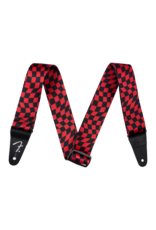 Fender Fender Wavy Checkerboard Polyester Strap, Red