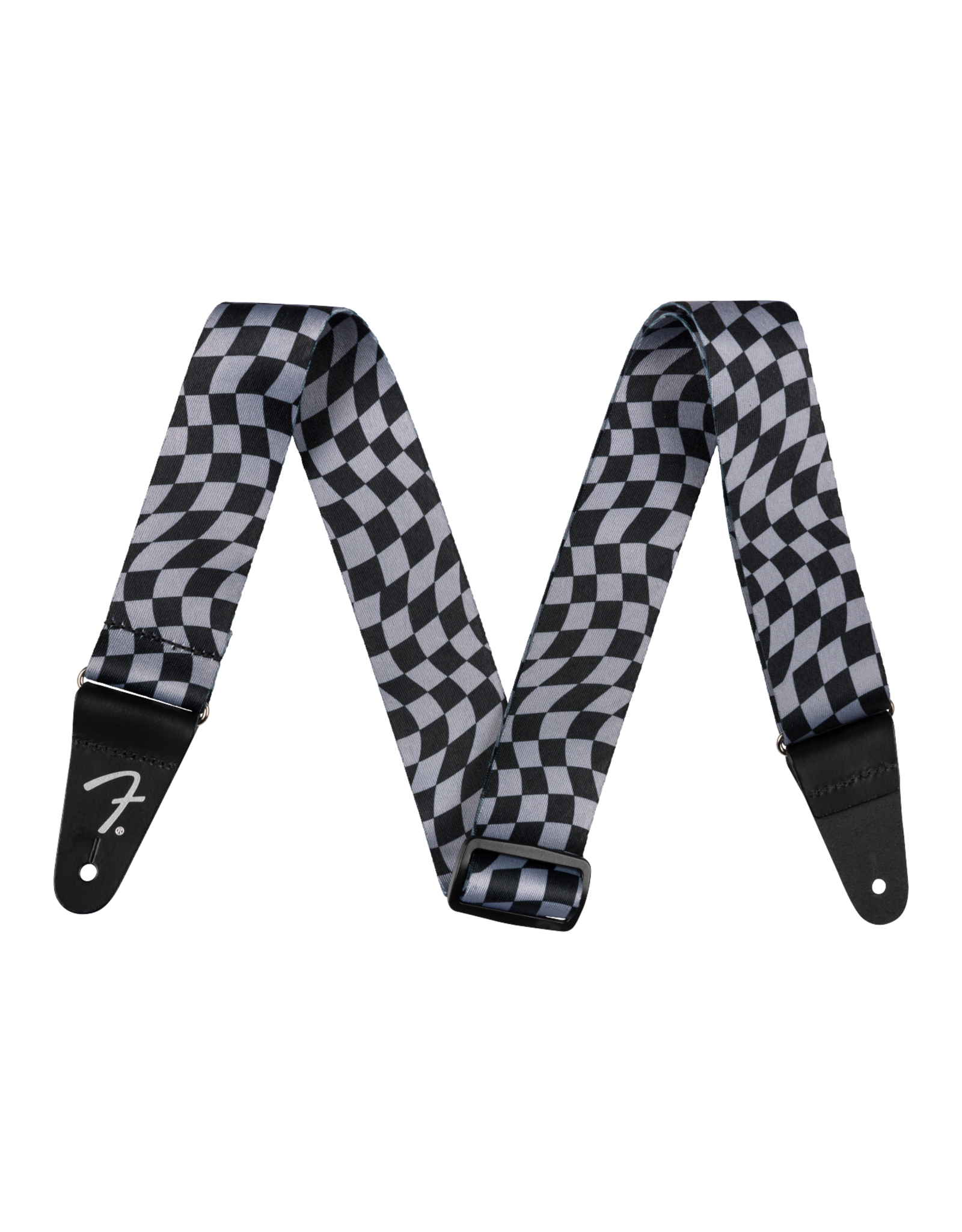 Fender Fender Wavy Checkerboard Polyester Strap, Gray