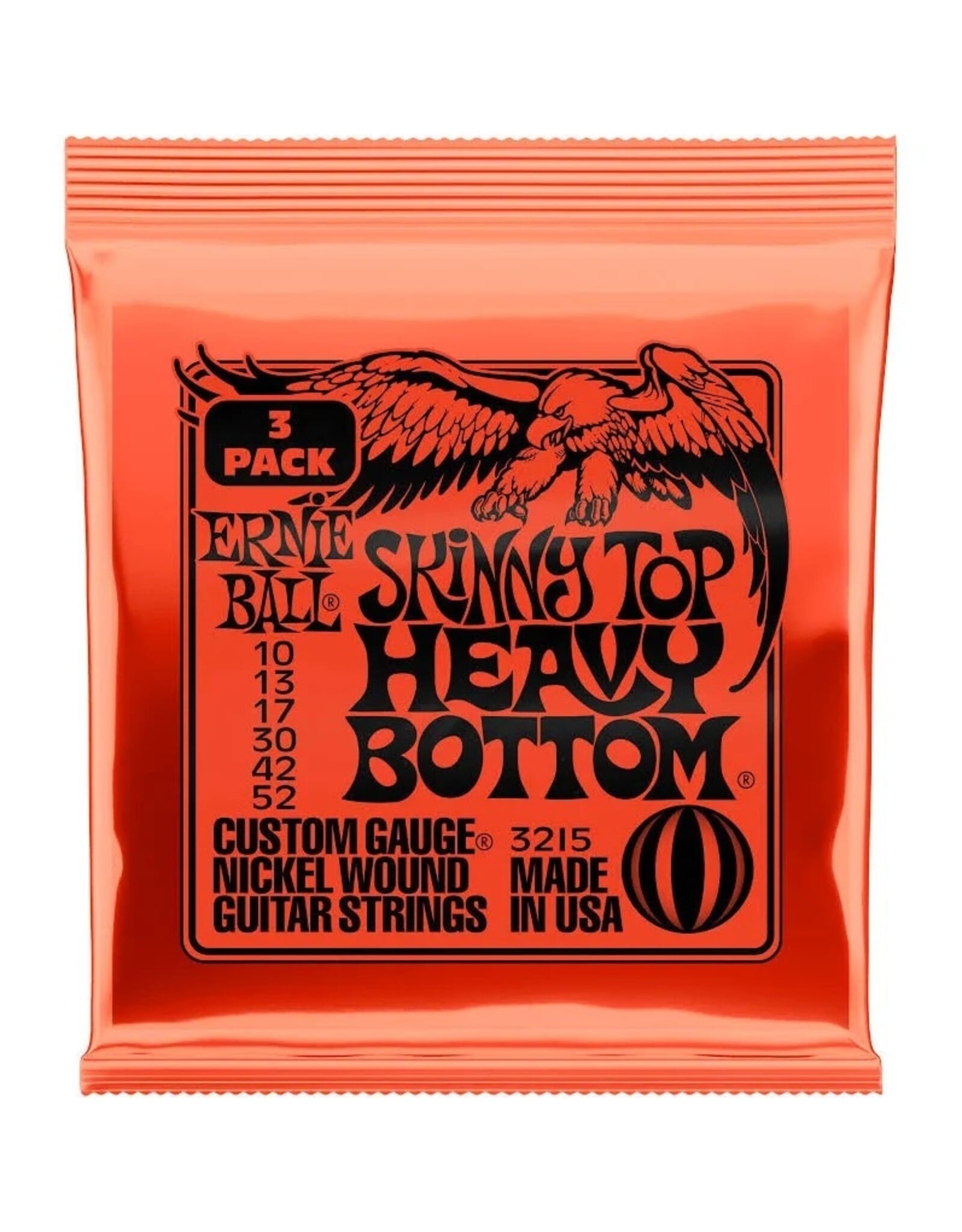 Ernie Ball Ernie Ball Skinny Top Heavy Bottom Slinky Nickel Wound Electric Guitar Strings 10-52 Gauge - 3 Pack