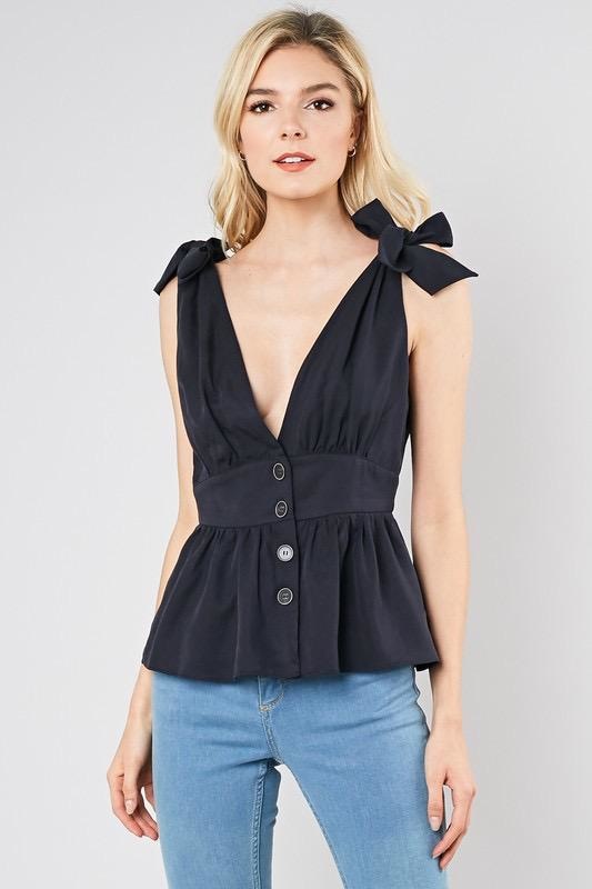 Babita Tie Shoulder Top