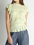 Sleeveless Blouse W/Smocked