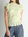 Sleeveless Blouse W/Smocked