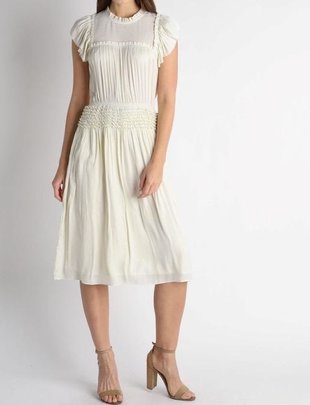 Alec Smocking Midi Dress