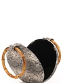 Handbags Snake Print Round Clutch