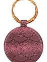 Handbags Snake Print Round Clutch