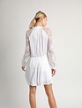 Mini Pleated Dress W/Lace Sleeves
