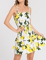 Ariel Lemon Smocked Dress