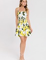 Ariel Lemon Smocked Dress