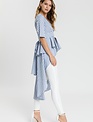 Tasi Stripe Hi-Lo Top