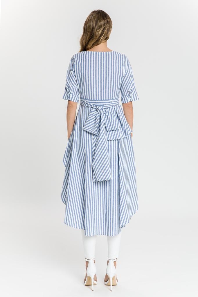 Tasi Stripe Hi-Lo Top
