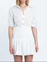 Eyelet Smocked Mini Dress