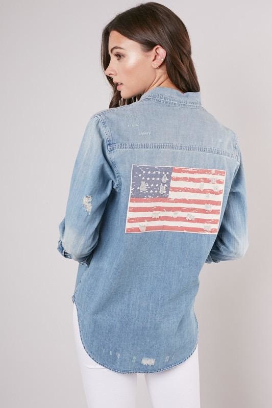 Star & Stripes Denim Shirt