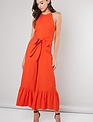Linen Ruffle Jumpsuit