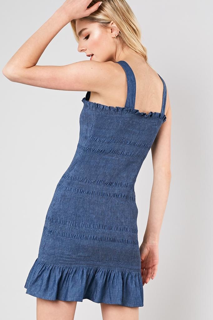 Denim Smocked Dress