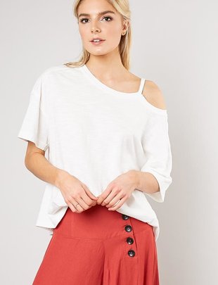 Shoulder Cut Out Tee