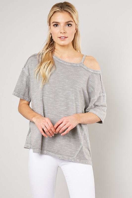 Shoulder Cut Out Tee