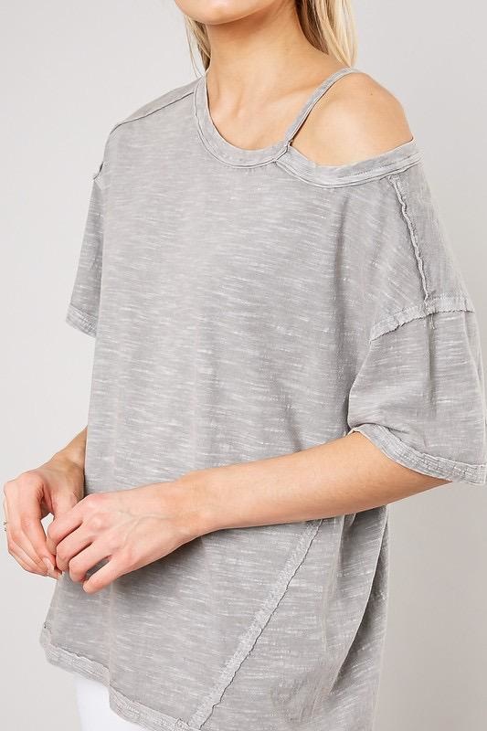 Shoulder Cut Out Tee