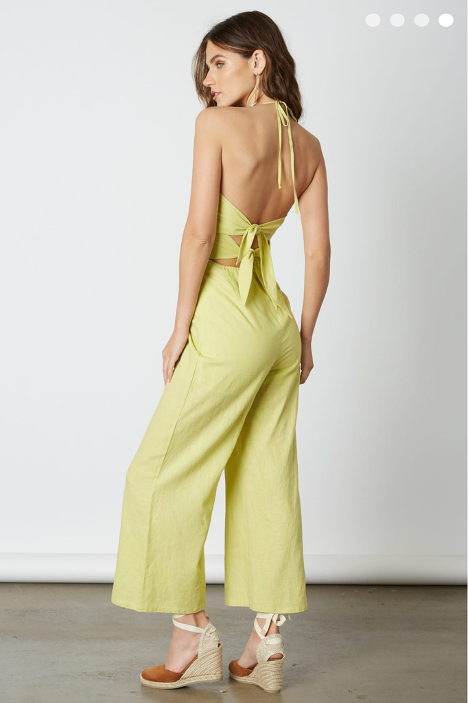 Back tied Linen Jumpsuit