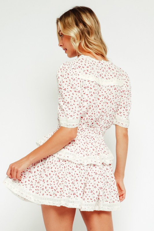 Lace Trim Babydoll Dress