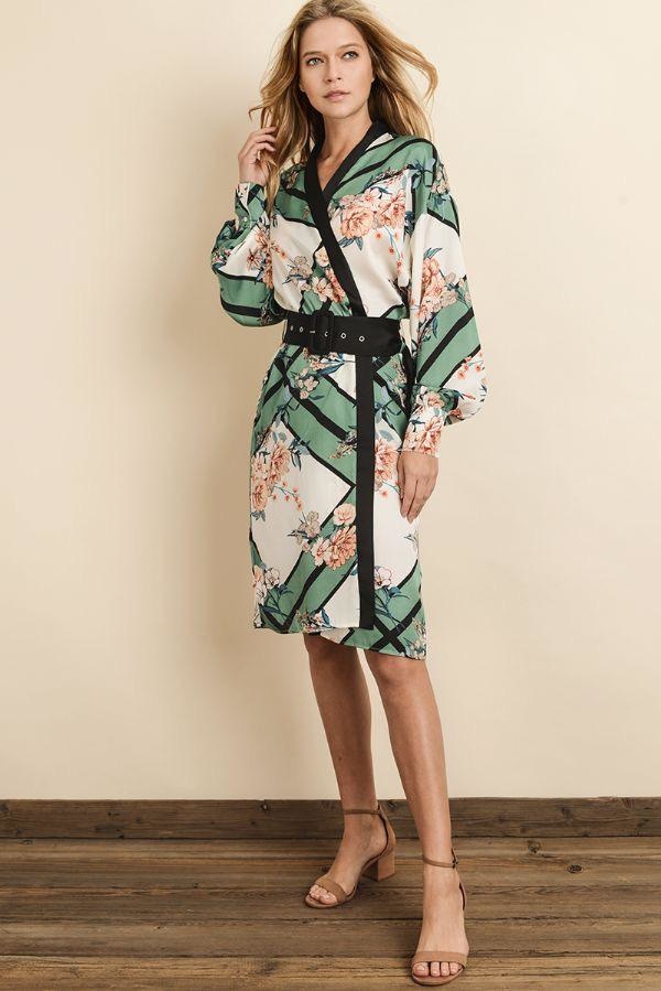Scarf Print Kimono