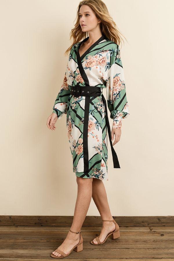 Scarf Print Kimono
