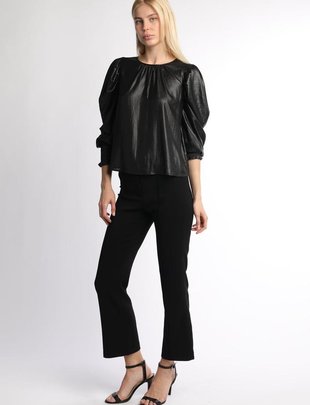 Shimmer Puffy Sleeves Blouse